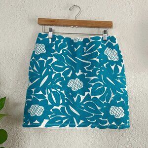 J. Marie Maya Blue Otomi Skirt Size M (8-10)